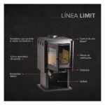 Salamandra a leña Bosca Limit 480 – 11.952 Kcal/h - Imagen 3