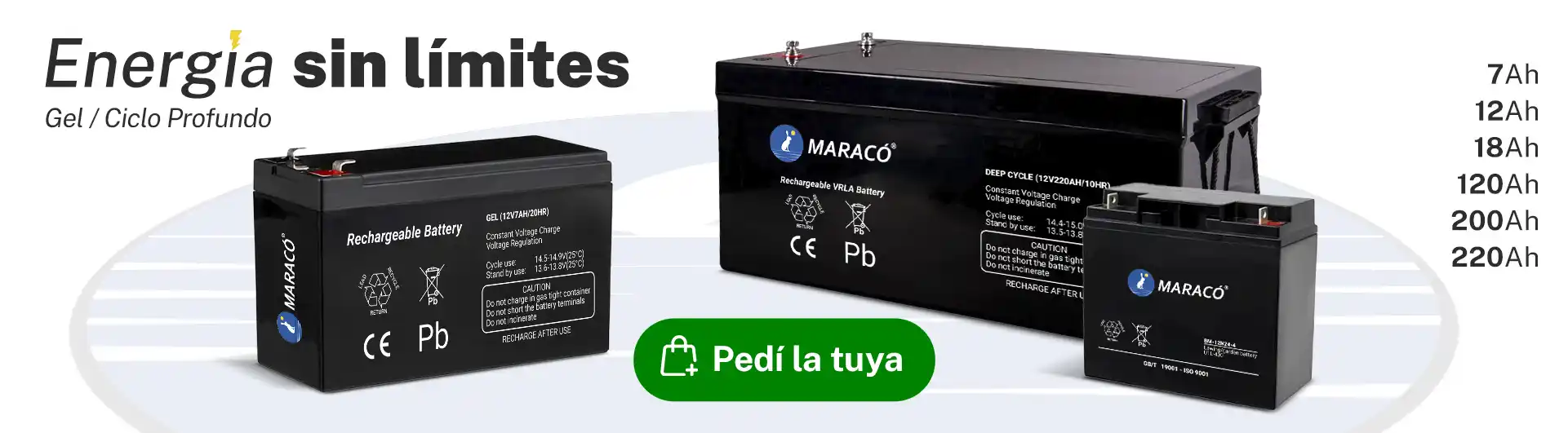 Slider escritorio baterías maracó