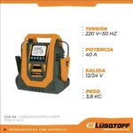 Cargador de batería 40A 12/24V Lusqtoff corte automático - Imagen 3