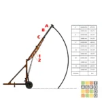 Grúa Guinche Pluma Loyto GL1800 Base con llantas 15" hidráulica - Imagen 5