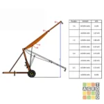 Grúa Guinche Pluma Loyto GL1800 Base con llantas 15" hidráulica - Imagen 4