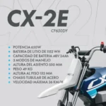 Moto eléctrica CFMoto Dirt Bike CX-2E azul - Imagen 6