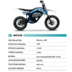 Moto eléctrica CFMoto Dirt Bike CX-5E azul - Imagen 3