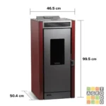 Calefactor a pellet Bosca Black Vision Burdeo 9,1 kW - Imagen 6