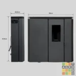 Calefactor Bosca a pellet FIT+ Black Vision Charcoal - Imagen 2