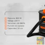 Aspiradora de polvos y cenizas Bosca Pro-Clean 800 - Imagen 7
