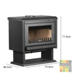 Calefactor a leña Bosca Gold 800 Charcoal 11000 calorías - Imagen 2
