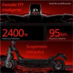 Monopatín eléctrico Segway GT3 2400W - Imagen 3