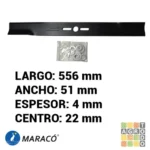 Cuchilla tractor cortacésped 22" MTD Maracó - Imagen 2