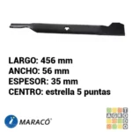 Cuchilla de tractor cortacésped 18" Husqvarna/Weed/Poulan 36" - Imagen 2