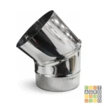 Codo de acero inoxidable 45° salamandra 6"