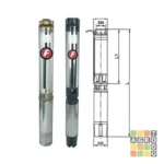Bomba sumergible Fema 4 pulgadas 5.5HP 380V (sin tablero) - Imagen 2