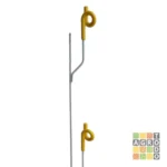 Varilla de hierro blanca 10 mm 2 rulos aisladores - Imagen 2