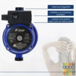 Bomba Presurizadora Vasser Pre2 Hasta 3 Baños 220V 1.4HP 50l/m 11 metros - Imagen 2