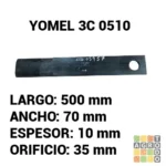 Cuchilla para desmalezadora Yomel 3 Cuerpos 510 - Imagen 2