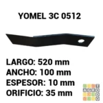 Cuchilla para desmalezadora Yomel 3 Cuerpos 511/512 - Imagen 2