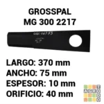 Cuchilla para desmalezadora Grosspal MG 300 2217 - Imagen 2