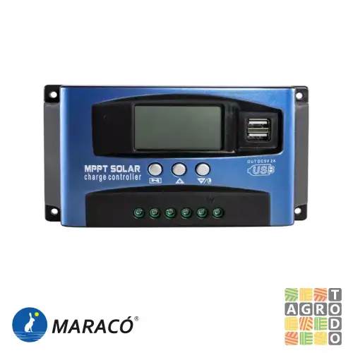 07851 Regulador de Carga Solar MPPT 12V/24V 30A con Visor Digital - Imagen 1