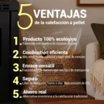 Pellet de madera de pino para calefacción | Bolsa 15kg Maracó - Imagen 2
