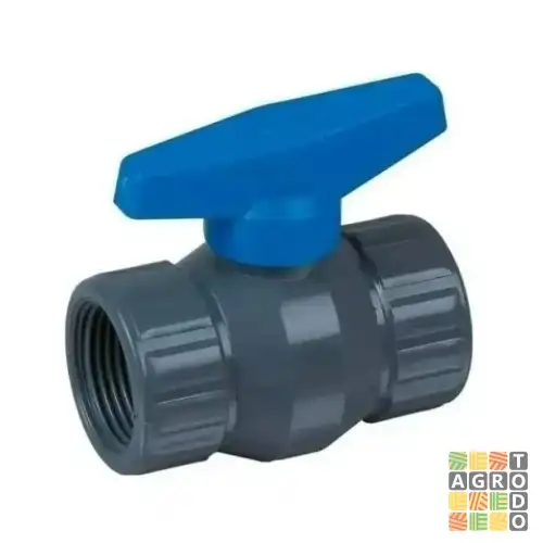 07018 Llave Esférica Unión Doble PVC 3/4" Duke - Imagen 1